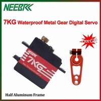 Neebrc 7KG Chống Nước Nửa Nhôm Khung Kim Loại Bánh Răng Kỹ Thuật Số Servo w Kim Loại Cánh Tay Cho 1 / 14 1 / 16 1 / 18 RC Xe Bánh Xích Máy Bay Robot