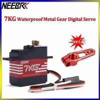 Neebrc 7KG Chống Nước Nửa Nhôm Khung Kim Loại Bánh Răng Kỹ Thuật Số Servo w Kim Loại Cánh Tay Cho 1 / 14 1 / 16 1 / 18 RC Xe Bánh Xích Máy Bay Robot