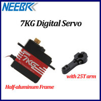 Neebrc 7KG Chống Thấm Nước 21G Nửa Nhôm Bánh Răng Kim Loại Micro Servo Với Tay 25T Cho 1 / 18 1 / 16 RC Xe Wltoys 144010 Mjx Hyper Go 14209 14210