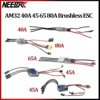 Neebrc AM32 40A 45A 65A 80A ESC 2-4S 2-6S 32 bit Bộ điều khiển tốc độ điện tử trên tàu Mô-đun BEC 5V2A có dây hàn cho xe bánh xích RC FPV Drone