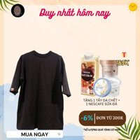 Needs Of Wisdom - Áo thun nữ đen trơn tay ngắn vải cực dày AN922 form cơ bản dạo phố dễ phối đơn giản