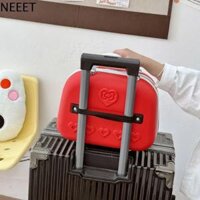 NEEET Mèo Vali xách tay Hoạt hình 3D Hành lý nhỏ Túi đựng đồ Hộp vuông Hộp trang điểm nhỏ Nữ