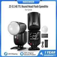 Neewer Z2-C TTL Đầu Tròn Flash Speedlite Cho Canon Có Bộ Khuếch Tán & Pin