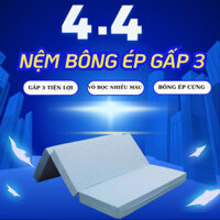 Nệm Bông Ép Gấp 3 Edena, vỏ nệm màu ngẫu nhiên, nệm phẳng giải pháp tối ưu cho cột sống