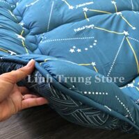 Nệm Bông Gòn Xuất Nhật, Nệm Trải Sàn Tiện Lợi, Đệm Văn Phòng Size 1m x 2m 1.4m x 2m 1.6m x 2m - 1000 x 2000 x 9cm - Xanh Đậm