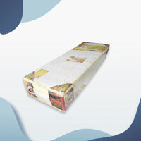 Nệm cao su Ansanko 1m2 gấp 3 1.2mx2.0m vải gấm Damask cao cấp có chần - Hoa văn màu sắc ngẫu nhiên. - 10cm