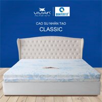 Nệm Cao Su CLASSIC Vivian 1.4 X 2.0  - Vải Gấm Damask Cao Cấp Không Chần - 10cm