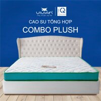 Nệm Cao Su COMBO PLUSH Vivian 1.4 x 2.0 m - Vải Gấm Damask Cao Cấp Có Chần - 1.4 x 2.0 x 10cm