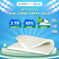 Nệm Cao Su Kim Cương Happy Gold KCCS185 180 x 200 x 5 cm - Trắng