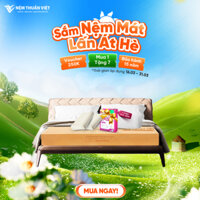 Nệm Cao Su Latex Thuần Việt - Nệm Cao Su Thiên Nhiên Giảm Đau Lưng, Khử Mùi, Thoáng Mát - Bảo Hành 15 Năm [Mua 1 Tặng 7]