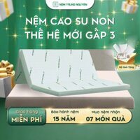 Nệm cao su non gấp 3 1m4 x 2m Trung Nguyên kích thước, nệm nằm ngủ gấp gọn tiện lợi nâng đỡ cơ thể, bảo vệ tốt sức khỏe