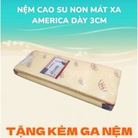 NỆM CAO SU NON MÁT XA AMERICA DÀY 3CM KÍCH THƯỚC 80CM/1M/1M2/1M4/1M6/1M8 TẶNG KÈM GA NỆM