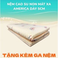 NỆM CAO SU NON MÁT XA DÀY 5CM SIZE 80CM/1M/1M2/1M4/1M6/1M8 TẶNG KÈM DRAP NỆM