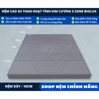 Nệm cao su than hoạt tính kim cương 5zone Biolux [ 10cm ]