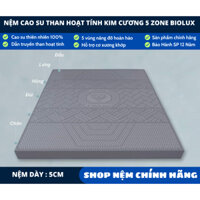 Nệm cao su than hoạt tính kim cương 5zone Biolux [ 5cm ]