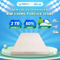 Nệm Cao Su Thiên Nhiên Kim Cương Purelux- 3Zone - 180x200x10cm