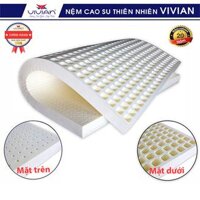 Nệm Cao Su Thiên Nhiên VIVIAN Kháng cháy - Công nghệ khử mùi độc quyền - Độ dày 10cm - Bọc vải thun lạnh co giản thoáng mát