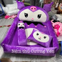 Nệm cho bé hình thú bông nghộ nghĩnh handmade cao cấp, size nệm rộng 1m1 dài 1m6 (ảnh thật)