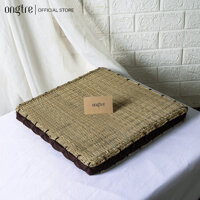 Nệm cóiđệm ngồi bệt cói ONGTRE cao cấp dành cho nhà hàng, quán cafe, phòng khách, đệm yoga  - Vuông Nâu,40cm