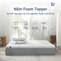 Nệm Cuộn Trải Sàn Cao Cấp Foam Topper Ru9 - Thoải Mái Mọi Nơi  Lớp Foam Nâng Đỡ  7 Kích Thước  30 Ngày 1 Đổi 1 - Full - 140 x 200 x 5cm