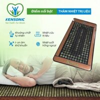 Nệm đá nóng massage trị liệu KT 1mx1m8 đá Ngọc Bích và Tourmaline. Tặng 1 gối đá nóng Kensonic