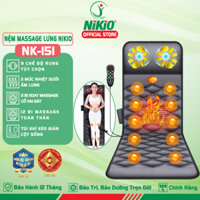 Nệm Đệm Massage Toàn Thân Nikio NK-151 - Con Lăn Xoa Bóp Cổ Vai Gáy, 10 Động Cơ Matxa Rung Toàn Thân, Kết Hợp Nhiệt Sưởi Và Túi Khí Nâng Đỡ Cột Sống, Hỗ Trợ Điều Trị Đau Nhức Lưng