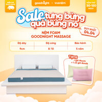 Nệm Foam Goodnight Massage 9cm, Đệm Foam Vua Nệm, Cấu Trúc Lượn Sóng, Duy Trì Tư Thế Nằm