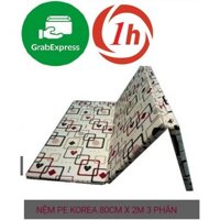 Nệm gấp pe korea hàn quốc (80cm x 2m).cao 3 phân
