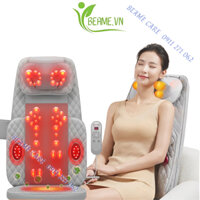 Nệm ghế massage toàn thân giá rẻ BEAME, đệm ghế mát xa cổ vai gáy lưng mông toàn thân, đệm massage bi xoay có hồng ngoại