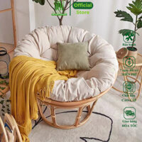 Nệm ghế papasan 1M2 vải bố kèm bông gòn cao cấp, Ghế lười bập bênh thư giãn Papasan mây / RelaxHomes