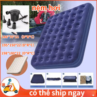 Nệm hơi tự bơm Đệm hơi dày 20cm có bơm điện Không bị hơi có thể dùng đi cắm trại và hoặc nhà