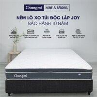Nệm lò xo túi độc lập JOY Changmi Home ép chân không tiện lợi, êm ái, nâng đỡ, ngăn đau mỏi lưng. Bảo hành 10 năm