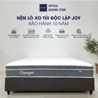 Nệm lò xo túi độc lập JOY Changmi Bedding ép chân không tiện lợi, êm ái, nâng đỡ, ngăn đau mỏi lưng. Bảo hành 10 năm