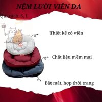 Nệm lười viền da cho chó mèo