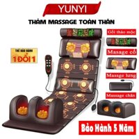 Nệm Massage toàn thân kèm đệm massage chân N23 3D 16 điểm, thảm ghế mát xa rung, làm ấm, dụng cụ phục hồi sức khỏe