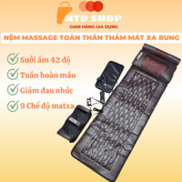 Nệm Massage toàn thân kèm đệm massage chân Alota N23 3D 12 điểm, thảm ghế mát xa rung, làm ấm, dụng cụ phục hồi sức