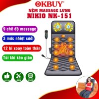Nệm massage toàn thân Nikio NK-151 - Gối mát xa cổ vai gáy, hàng cao cấp | OKbuy