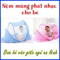 Nệm mùng nhạc cho bé - Mùng chụp tự bung cao cấp xếp gọn tiện dụng