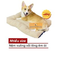 Nệm Nằm Cho Chó Mèo Size Lớn - Vải Lông Êm Ái (Dưới 40kg) - Nệm Lót Cho Chó Mèo