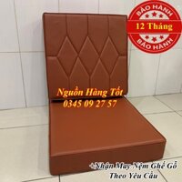 Nệm Ngồi Ghế Salon Gỗ ELENA 50x50x10cm - Nhận May Nệm Ghế Sofa Các Loại Theo Kích Thước.