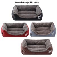 nệm ngủ size lớn cho chó đẻ bàn chân chó 50cmx60cm