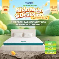Nệm Nhật Bản Aeroflow Standard nâng đỡ cơ thể dày 12cm