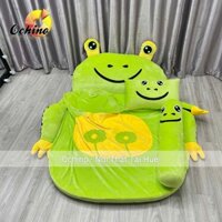 Nệm Thú Bông Cho Bé Mẫu Ếch Xanh DÁng Chăn Hiện đại 1m1-1m6 dày 5cm (Có SẴn)
