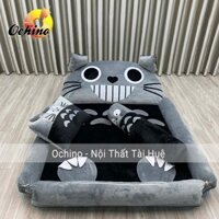 Nệm Thú Bông Cho Bé Mẫu Toroto xám mix Đen Hiện Đại ( có sẵn)