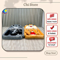 Nệm Thú Bông Cho Bé Nằm Ngủ Hình Thú Kích Thước 1m6-1m1 Vỏ Nỉ Nhung Có Khoá Kéo Thân Mút Caosu Nhân Tạo Siêu Xinh