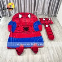 Nệm Thú Bông cho Bé Trai mẫu Siêu nhân đỏ size 1m1-1m6 dày 5cm (Hàng Handmade)