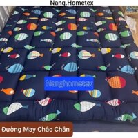 Nệm TOPPER bông dày 6cm, Nệm trải sàn ngủ gấp gọn (ảnh thật)