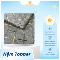 Nệm Topper Cao su HALUHOME - Chân viền chắc chắn, êm ái thoáng khí, không xẹp lún.