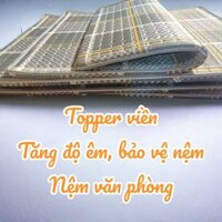 🌎Nệm Topper Cao Su🌎 Nệm Cao Su Nhân Tạo Chần Viền Dày 5cm Đủ Size Bền Đẹp, Nệm Êm Ái, Không Xẹp Lúng
