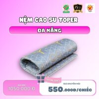 Nệm Topper Cao Su Non Độ Dày 6cm đàn hồi cao,êm ái thoáng Khí Không xẹp lún